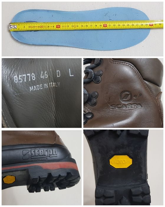 Bocanci SCARPA din piele naturală, ghete ptr vânătoare, alpinism 46 EU