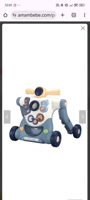 Проходилка и Скутер 4 в 1 Kikkaboo Robo Blue