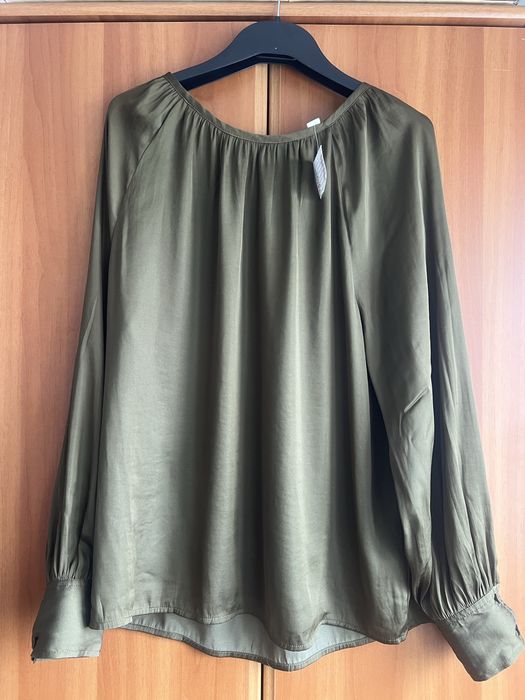 Bluza fina, subtire, eleganta kaki