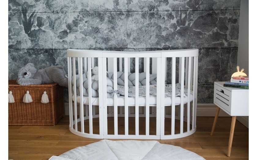 Кошара за Бебе Смарт 7в1 Овал, Детско Легло 0-10 год. - Цвят Графит