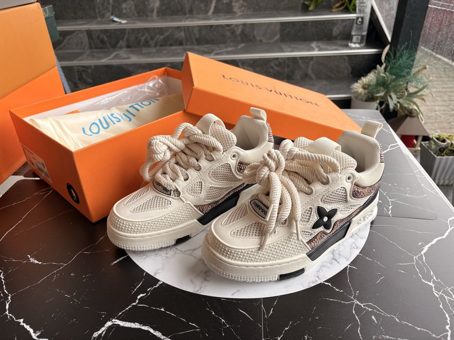 Louis Vuitton LV Skate Sneaker damă – animal print & cristale – mărimea 40