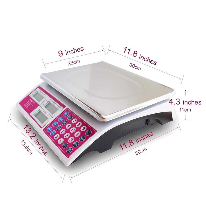 GRIPX Cantar Comercial Digital 30kg - Ecran LCD Dublu - Nou