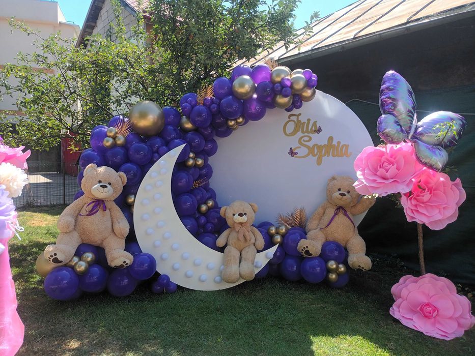 Aranjamente botez/cristelnita Arcada baloane Photocorner DECOR PARTY