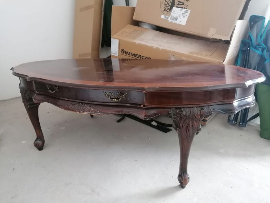 Măsuță cafea vintage, lacuita, stil baroc