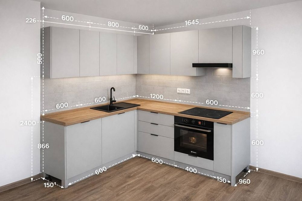 Новая Кухня от BRAMF угловая