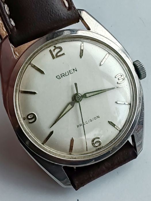 Ceas Gruen Precision Int Manuala Funcționează impecabil!