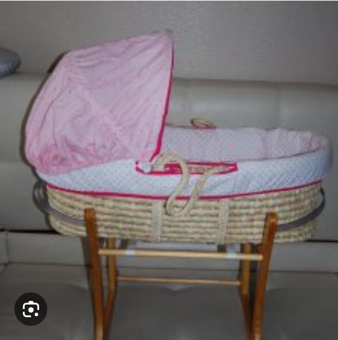 Люлька Mothercare плетённая натуральная лоза с основанием