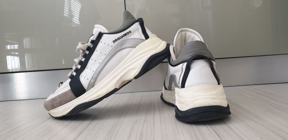 DSQUARED2 Bumpy Leather  551 - 45/29 ОРИГИНАЛ Мъжки Кецове от ест кожа