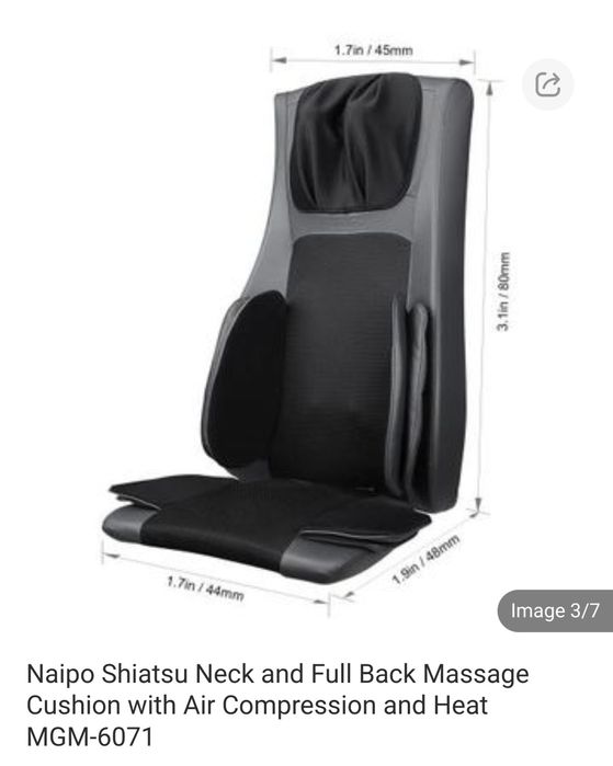 Fotoliu masaj Naipo portabil cu perne si role