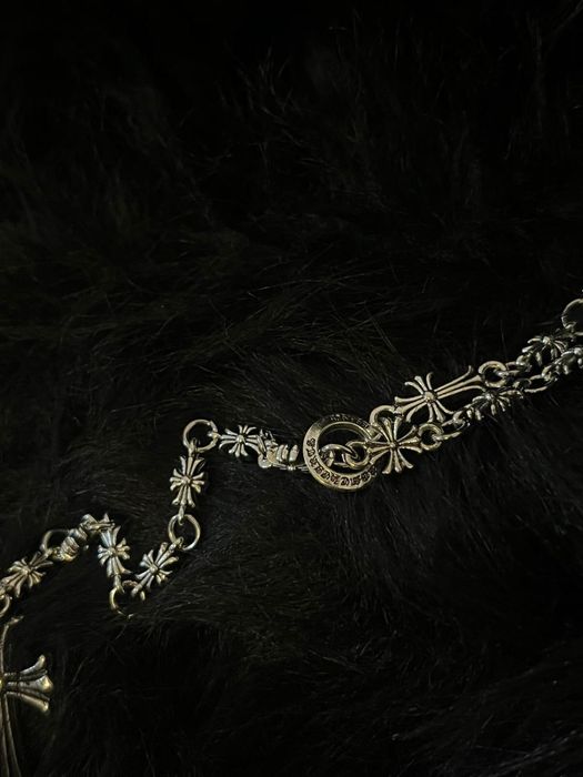 Lant Chrome Hearts Rosary Cross Pendant Chain reglabil