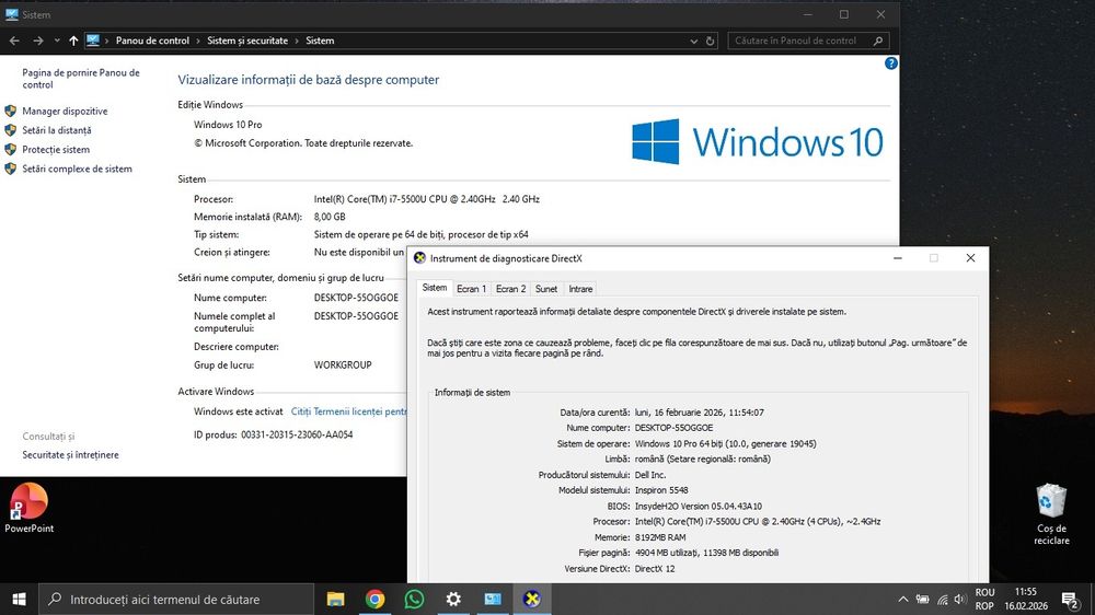 Laptop Dell inspiron 5548  i7 ,ssd 250 , 8 ram ,4 video
