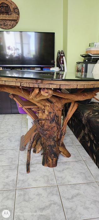 Трапезна маса от корен със два плота ПРОМОЦИЯ