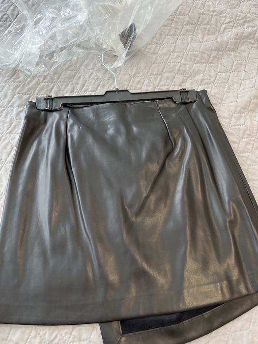 Кожена пола mango xs