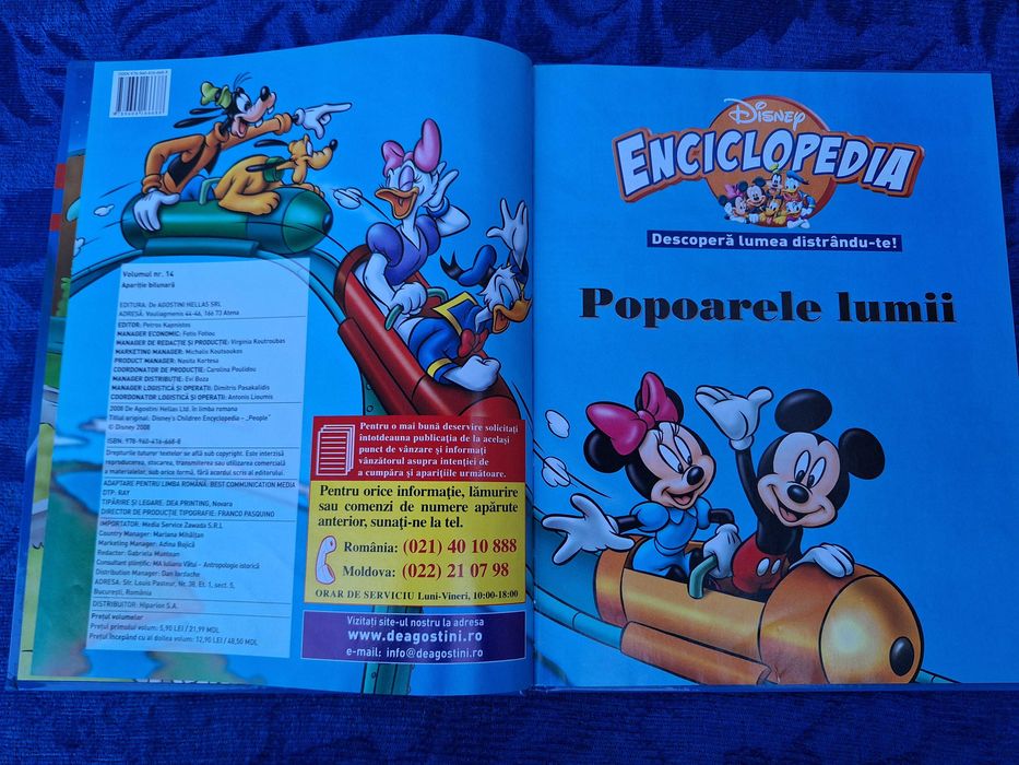 DeAgostini Enciclopedia | Disney Mickey Mouse carte copii | Popoarele