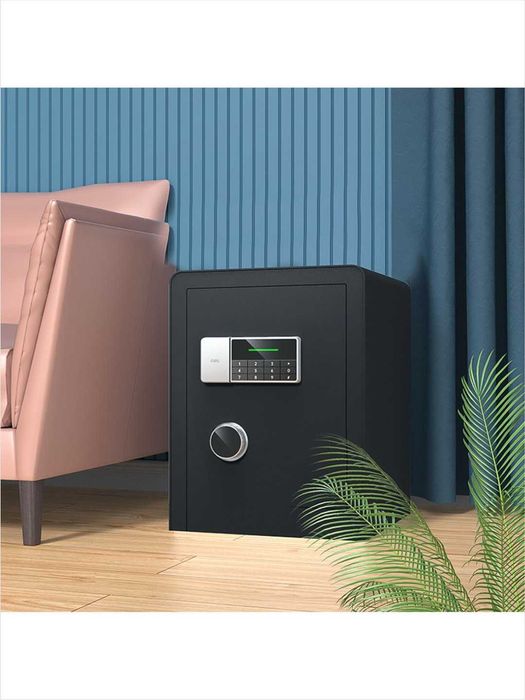 Seyf Deli ET551 450х380х320 электронный замок + ключ, черный, 22 кг