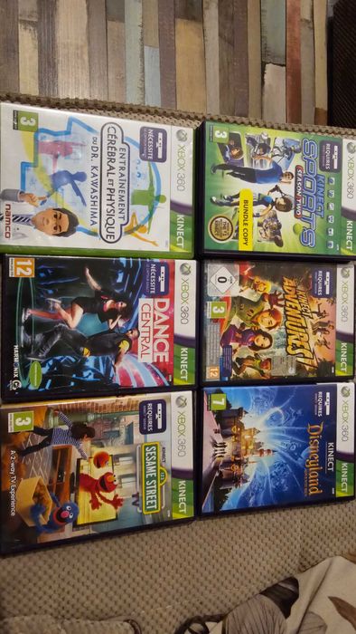 XBOX360 XBOX 360 HDMI slim + KINECT senzor + 2 jocuri KINECT CADOU