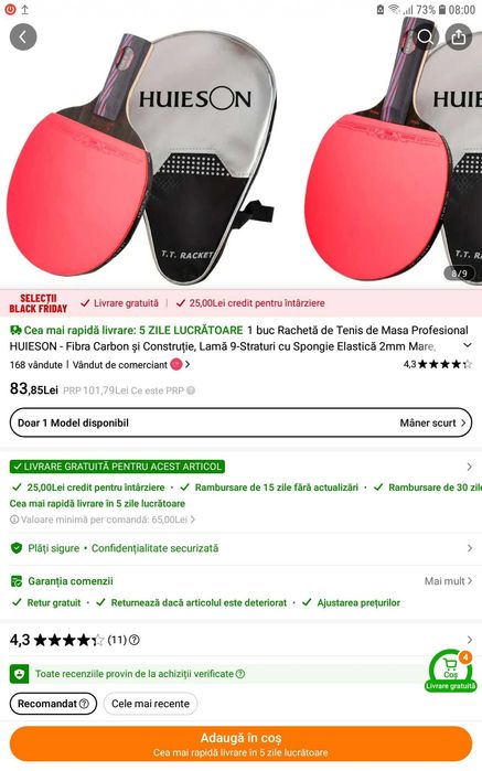 Palete noi tenis de masa(ping-pong)