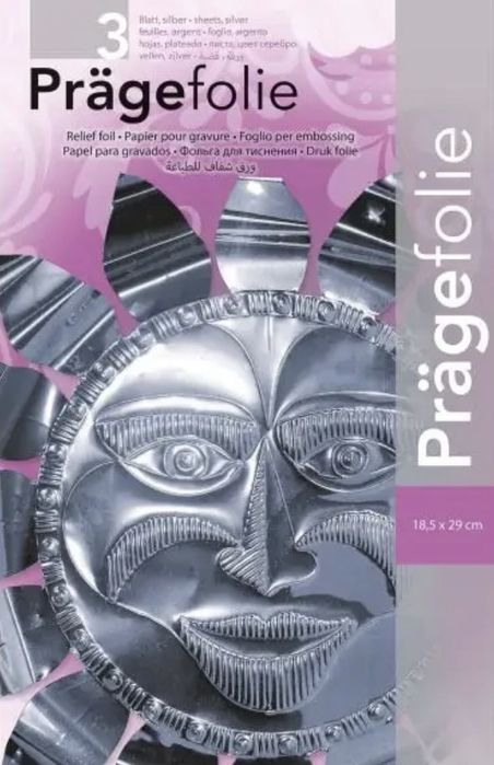 Folie embosare /FOLIE DE ALUMINIU, 0,07 MM, 12 BUCĂȚI - ARGINT