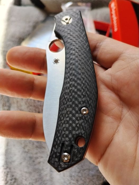 Карбоновый нож. Заточка заводская.