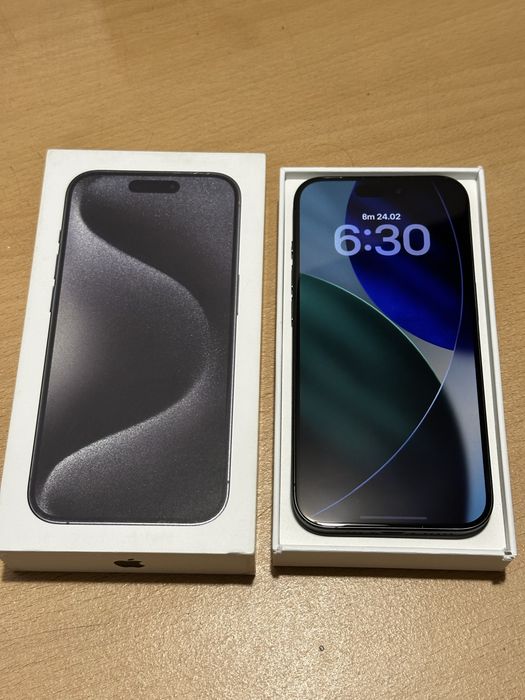 КАТО НОВ! iPhone 15 Pro - Black Titanium - 128 GB