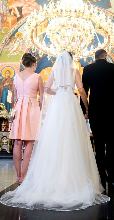 Rochie mireasa simpla si eleganta+ VOAL !!! 38