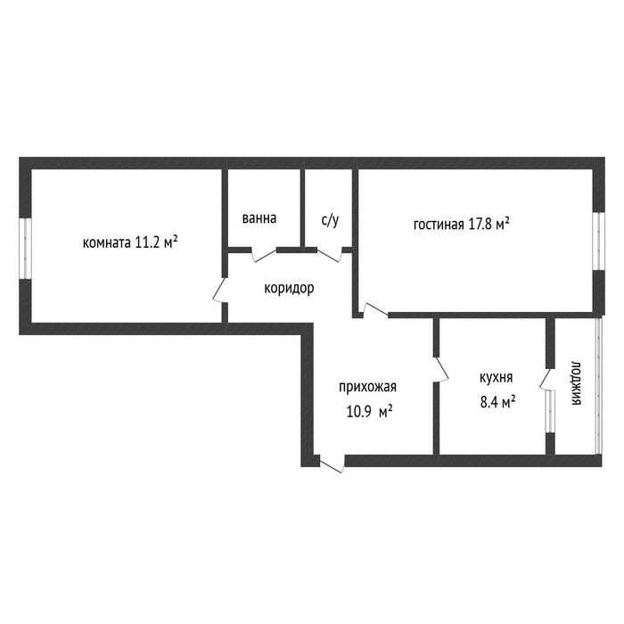 2-х комнатная КЖБИ