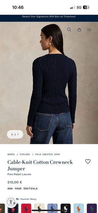 Polo Ralph Lauren Cable-Knit Cotton Crewneck Jumper