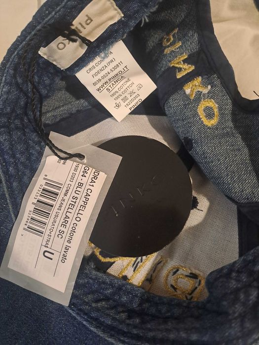 Pinko оригинална шапка от деним Пинко