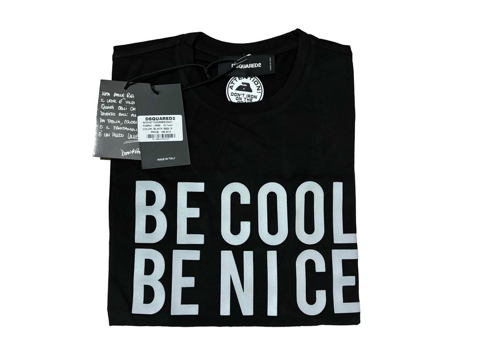 Мъжка тениска Dsquared2 Be Cool be Nice Slim Fit - S XL 2XL