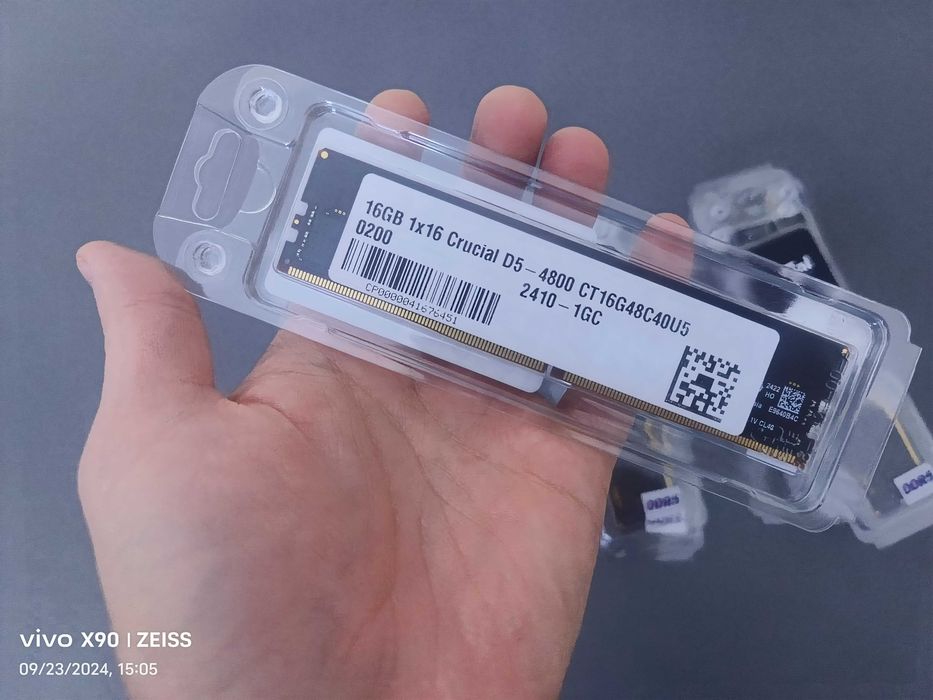 Crucial 16GB DDR5 4800MHz - чисто нови рам памет