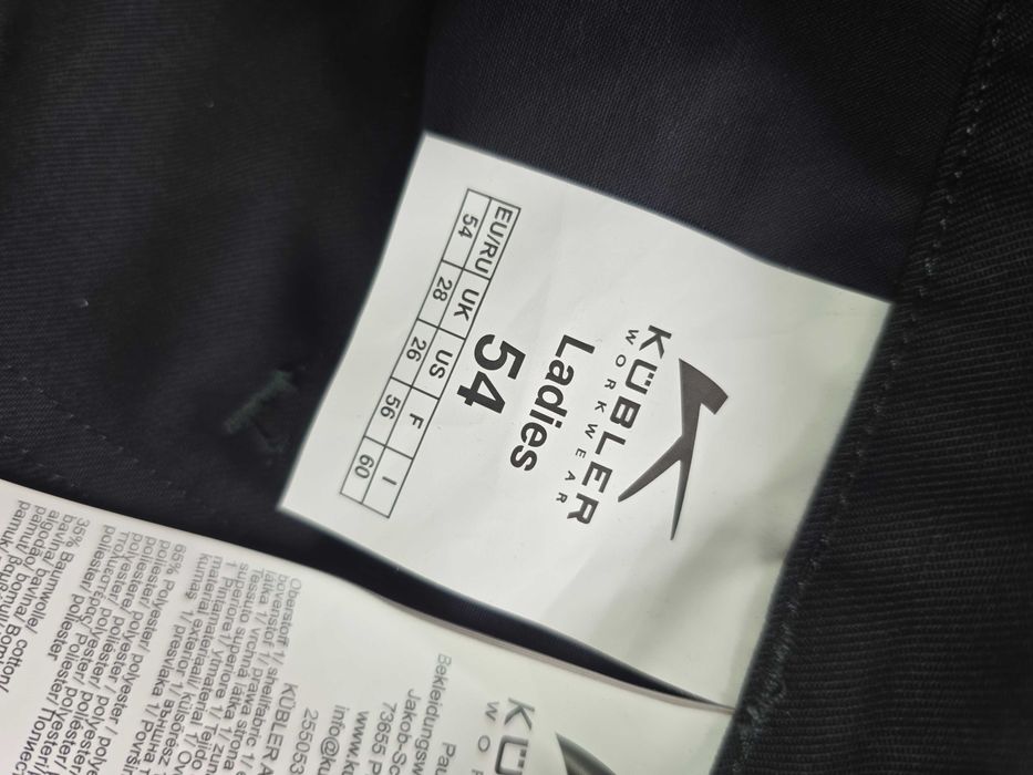 Pantaloni de lucru pentru dama, Kübler Workwear, Gri închis, Talie elastică, Marimea 54