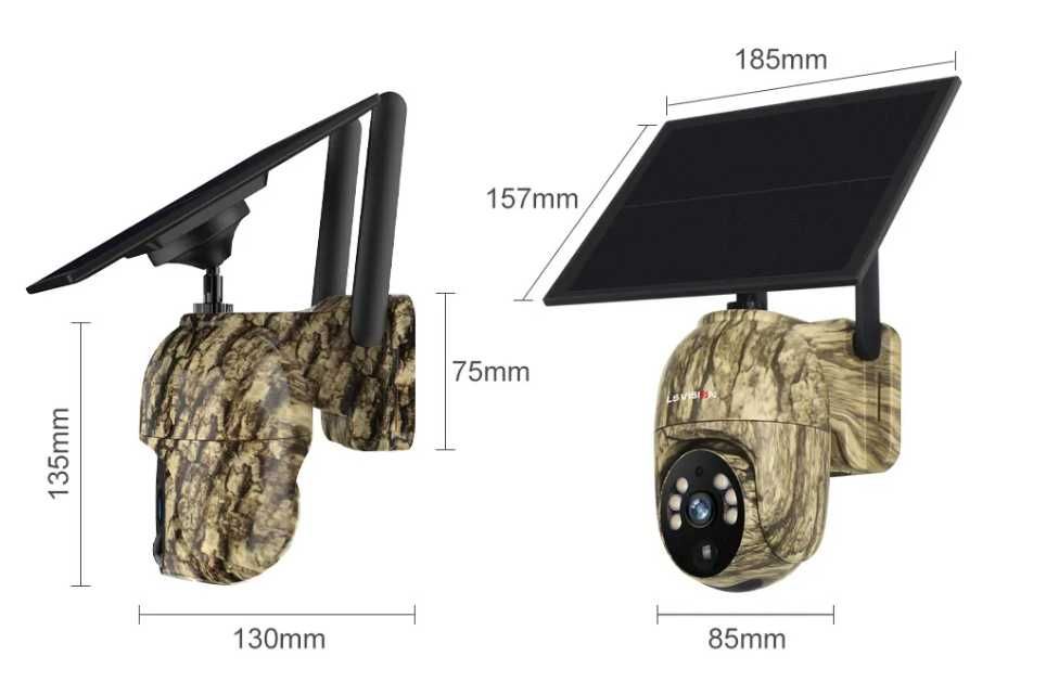 Соларна камуфлажна WiFi камера 4MP