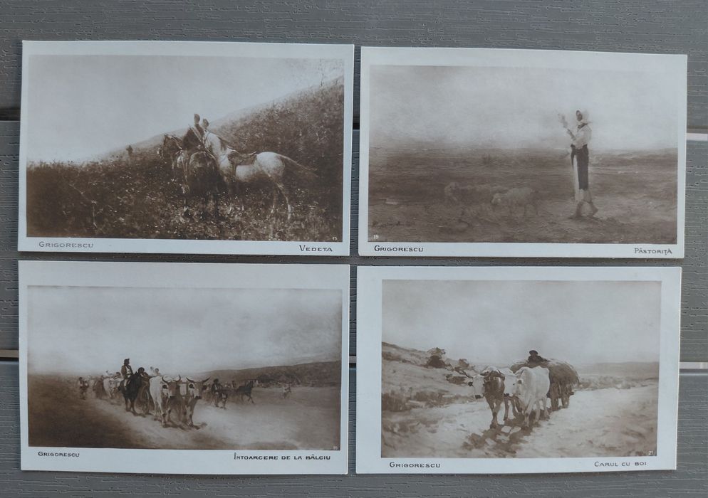 Lot de 24 de cărți poștale, picturi Nicolae Grigorescu