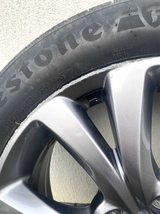 Jante Mazda R18 + Anvelope Firestone M+S – 2 buc., originale, uzate