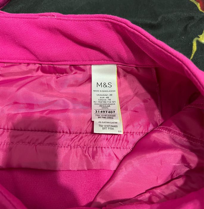 Pantaloni Marks & Spencer Fuchsia Wide Leg – Mărimea 48 EUR