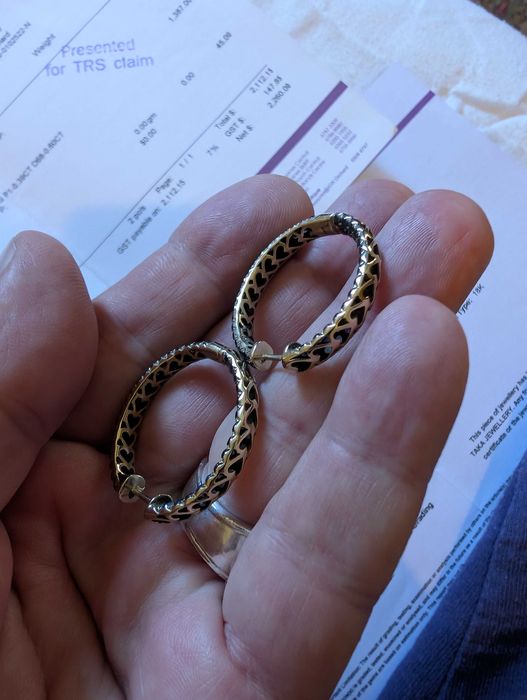 Cercei aur 18 kt cu pietricele Safir Albastru