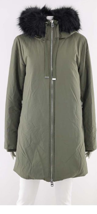 Jacheta -parka Kaki zara unicat cu fluture brodat pe mana