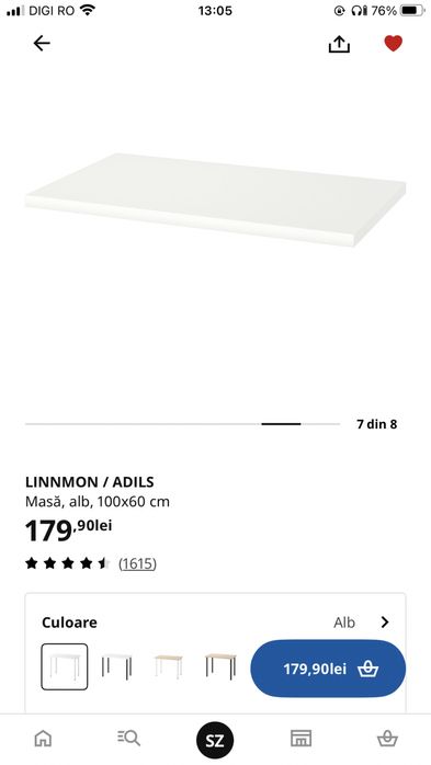 Masa alba Ikea in stare buna