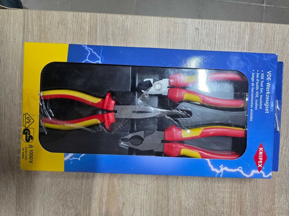 Knipex 00 20 12 Clește izolat VDE, set de 3 piese, pentru electroșocuri