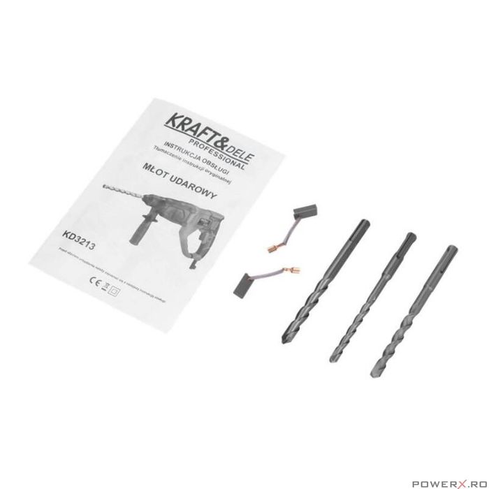 Rotopercutor, masina de gaurit cu percutie, 2700W, SDS-plus, Kraft