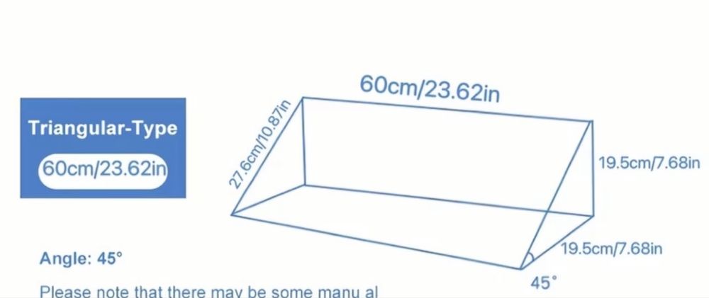 Подушка противопролежневая треугольная