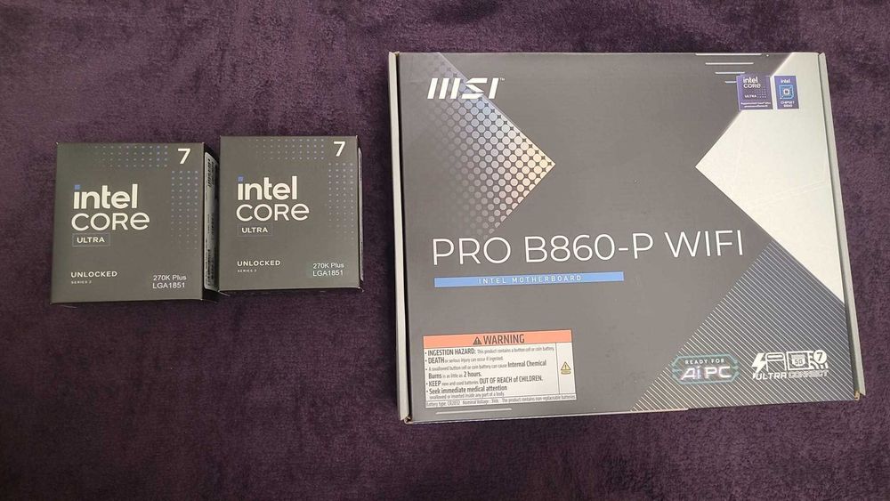 kit gaming Intel Core Ultra 7 270K Plus + msi b860 p wifi + 32 gb corsair 6000
