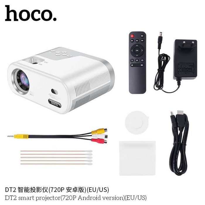 Hoco DT2 Smart Умный проектор (версия Android 720P Full HD) (US/ЕС)