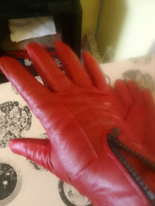 Mănuși de piele întoarsă pentru damă