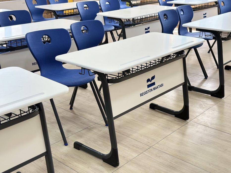 Современные школьные парты и стулья. HPL панельные, верзалит и ламинат