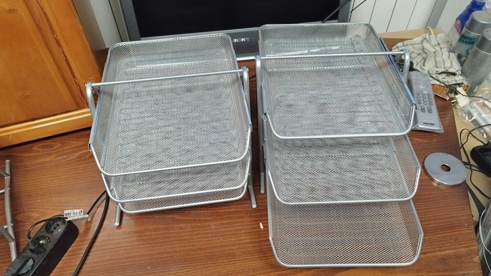 Метален органайзер за документи - Поставка за документи -  с 3 рафта