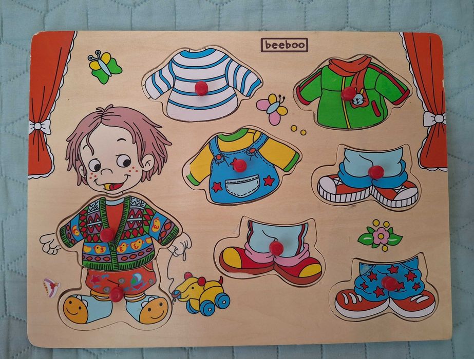 Дървени играчки, дървени пъзели, Монтесори