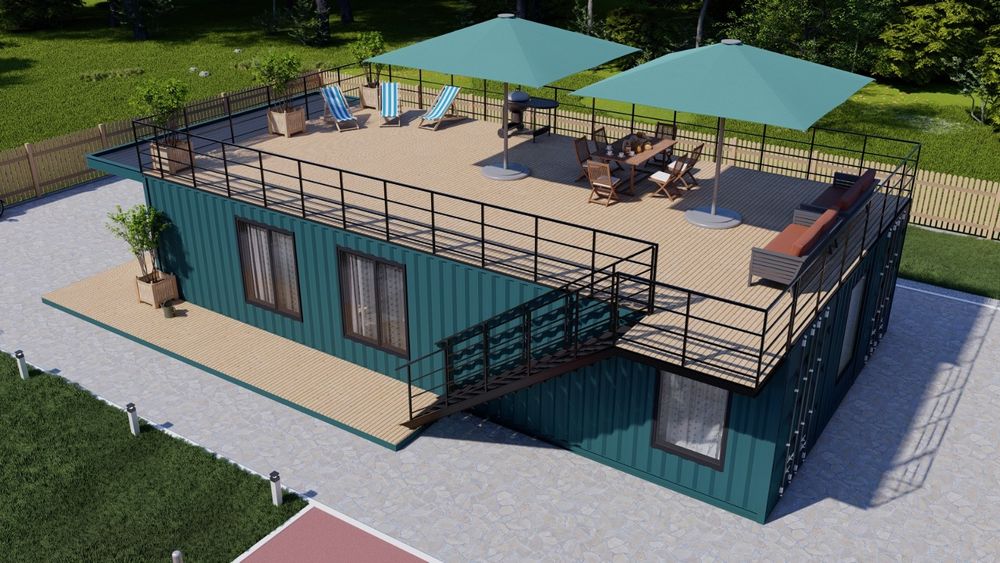 Модульный дом Жилой контейнер Павильон