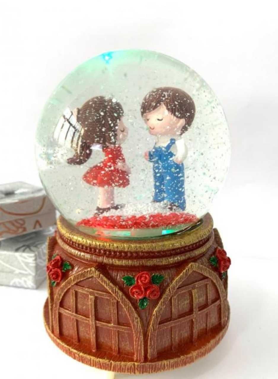 Стеклянный шар со снегом снежный шар сувенир новогодний подарок на новый год рождество детям