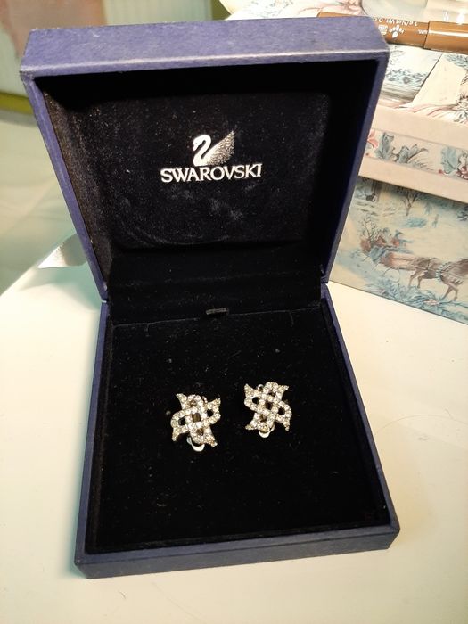 Swarovski обеци с клипси